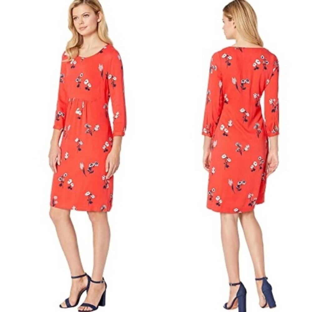 Joules Alison Floral Print A-Line Dress‎ Red Size 2 new@!! - Picture 2 of 14